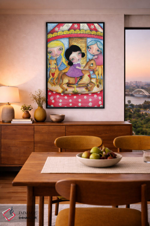 تابلو دکوراتیو چرخ و فلک اثر تامارا لاپورت - D6B