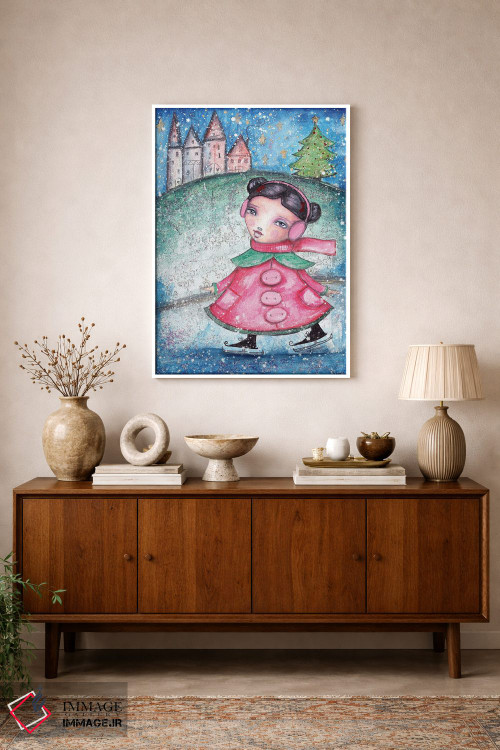 تابلو دکوراتیو دختر کریسمس اثر تامارا لاپورت - D1W