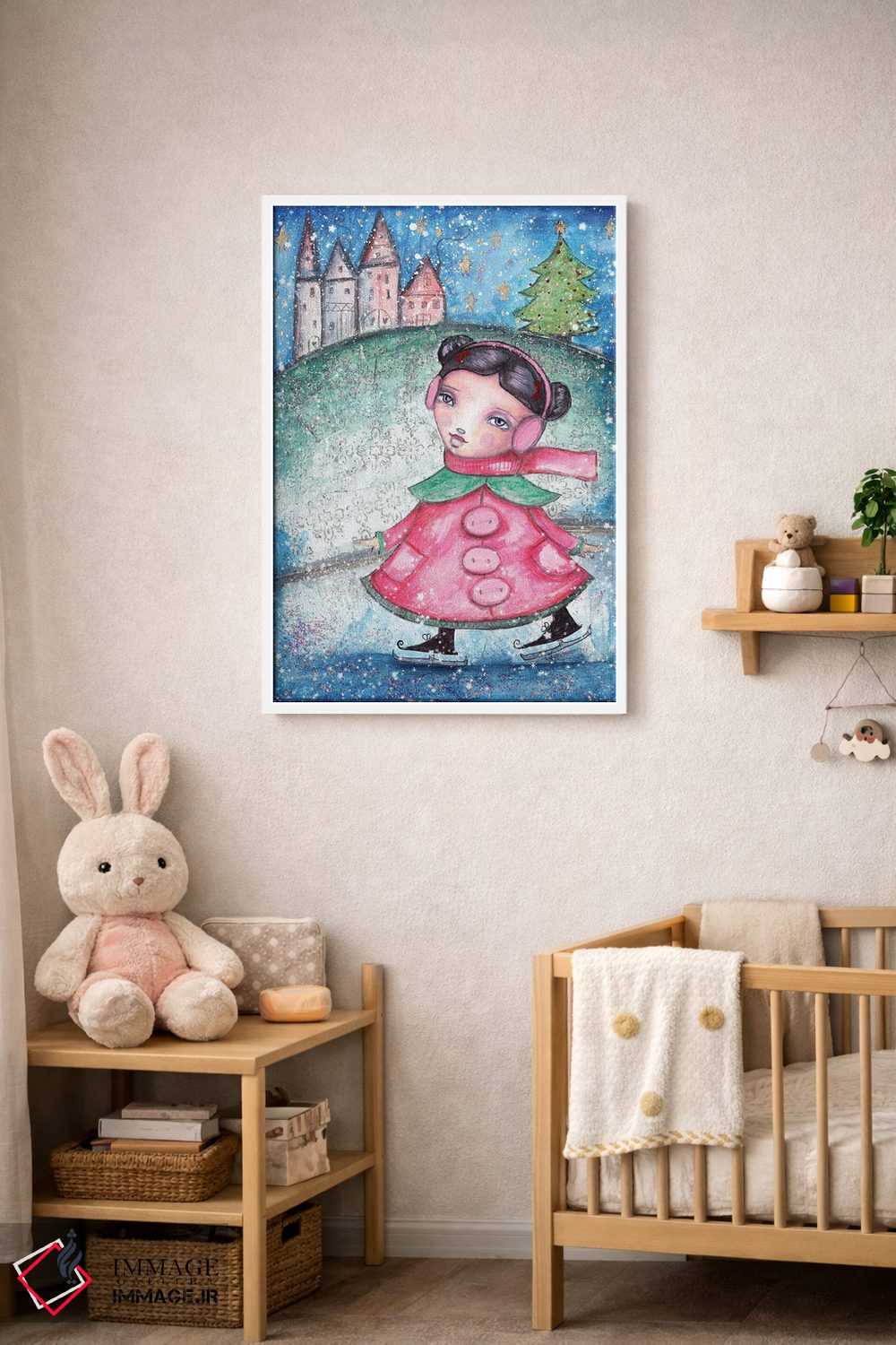 تابلو دکوراتیو دختر کریسمس اثر تامارا لاپورت - D3W