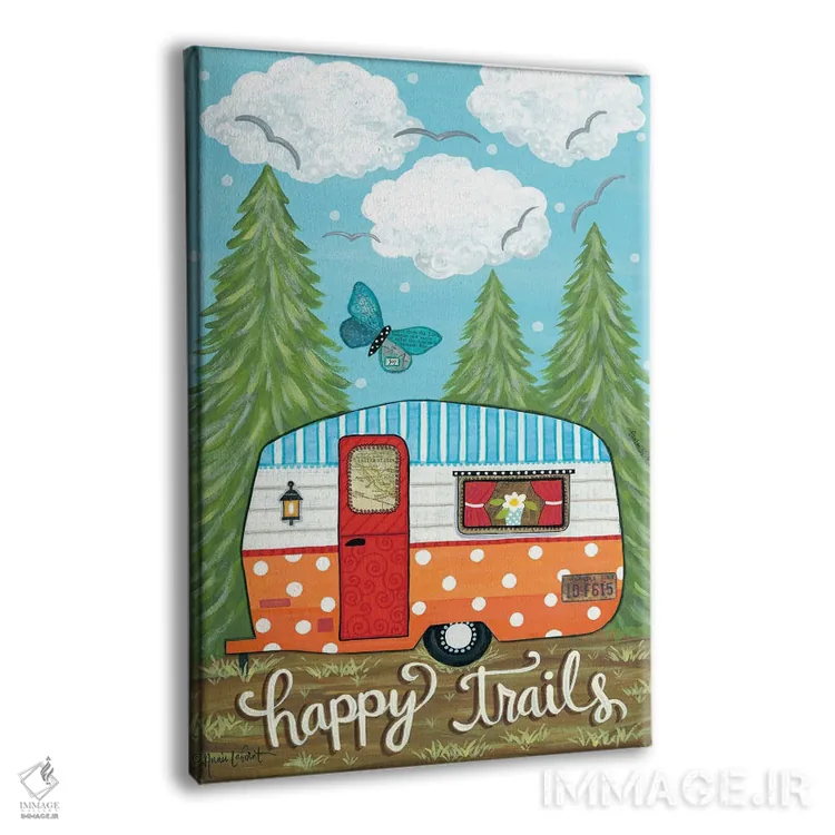 تابلو دکوراتیو مسیرهای خوشحال اثر آنی لاپوینت - نمای پرسپکتیو محصول