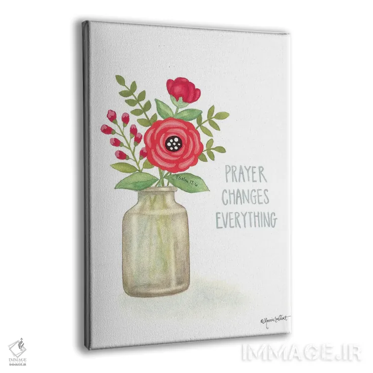 تابلو دکوراتیو شکوفه های قرمز اثر آنی لاپوینت - نمای پرسپکتیو محصول