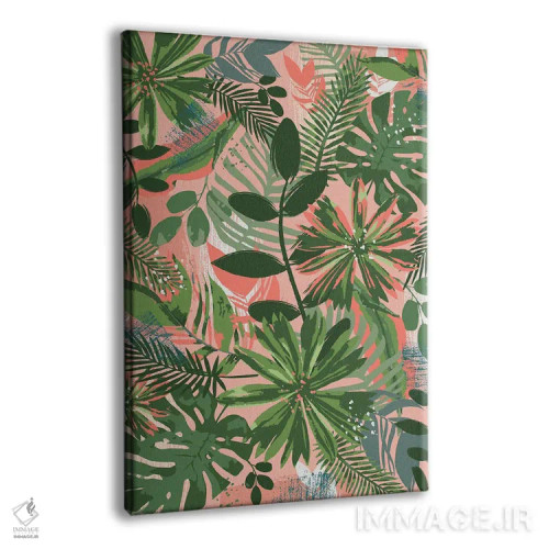 تابلو انتزاعی جنگل گیاهی اثر لیزا پری - نمای پرسپکتیو محصول