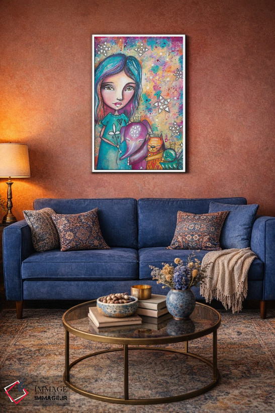تابلو دکوراتیو در آغوش جمعی اثر تامارا لاپورت - D3W