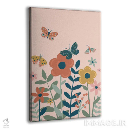 تابلو دکوراتیو باغ پروانه ها اثر لیزا پری - نمای پرسپکتیو محصول