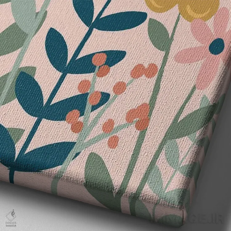 تابلو دکوراتیو باغ پروانه ها اثر لیزا پری - نمای نزدیک بافت بوم