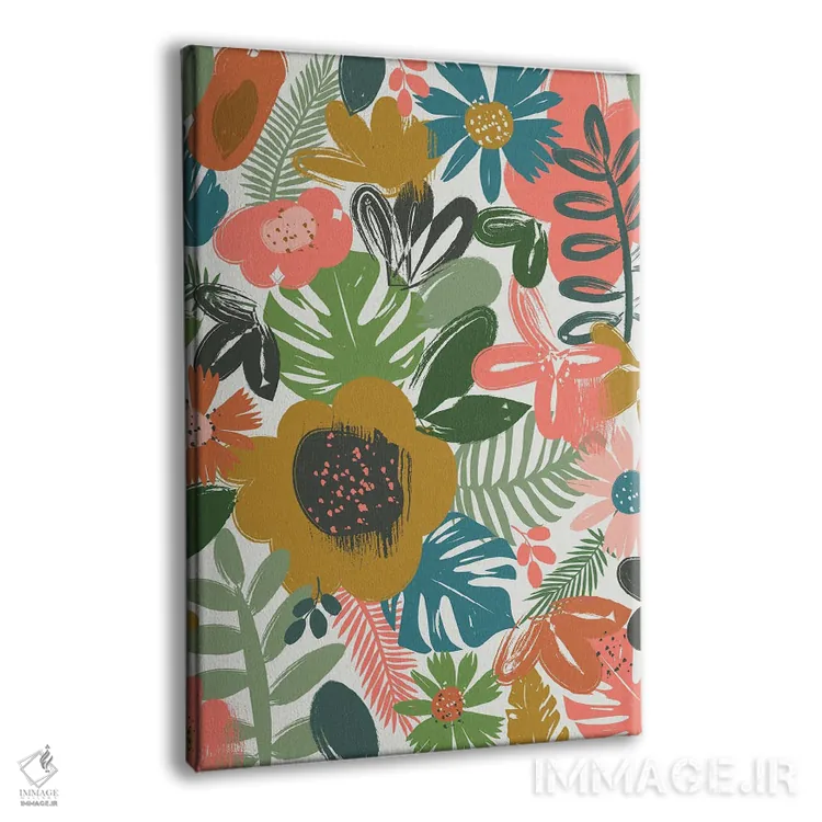 تابلو انتزاعی شکوفه های جنگلی اثر لیزا پری - نمای پرسپکتیو محصول