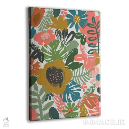 تابلو انتزاعی شکوفه های جنگلی اثر لیزا پری - نمای پرسپکتیو محصول