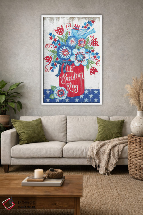 تابلو دکوراتیو بگذار آزادی طنین انداز شود اثر آنی لاپوینت - D1W