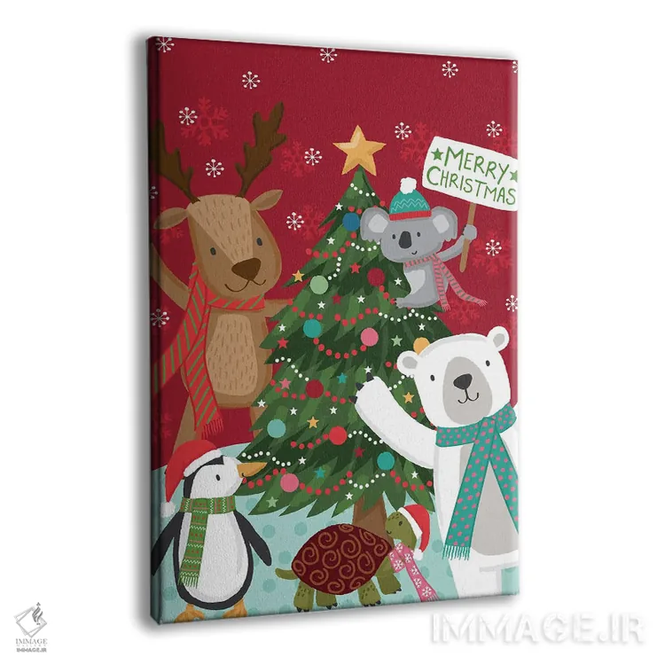 تابلو دکوراتیو کریسمس مبارک اثر لیزا پری - نمای پرسپکتیو محصول
