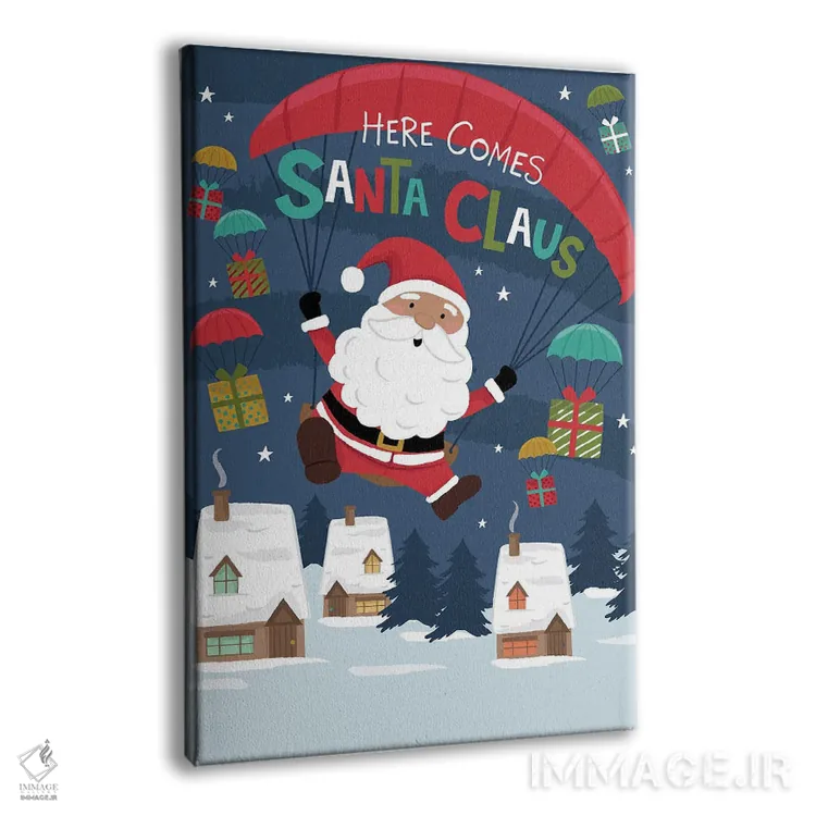 تابلو دکوراتیو بابا نوئل آمد اثر لیزا پری - نمای پرسپکتیو محصول