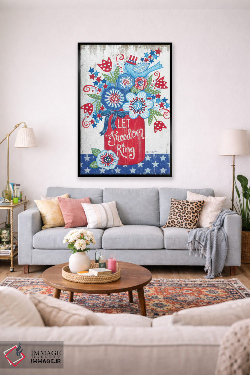 تابلو دکوراتیو بگذار آزادی طنین انداز شود اثر آنی لاپوینت - D2B