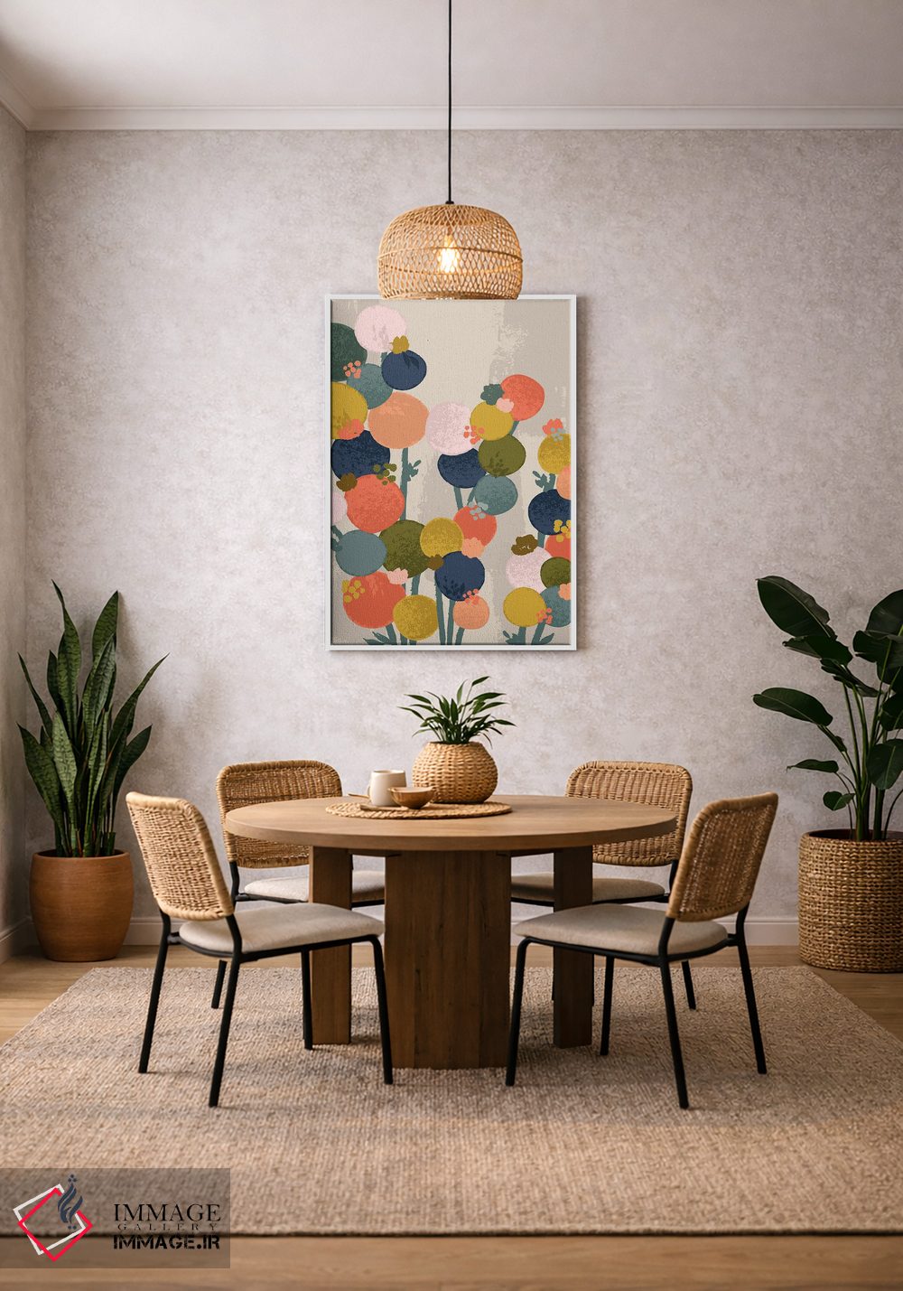 تابلو انتزاعی جریان طبیعی اثر لیزا پری - D1W