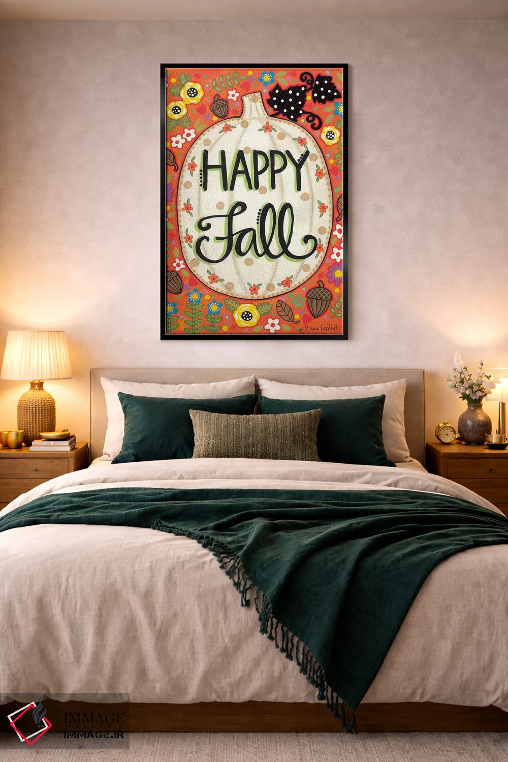 تابلو دکوراتیو کدوی خوشحال پاییزی اثر آنی لاپوینت - D5B