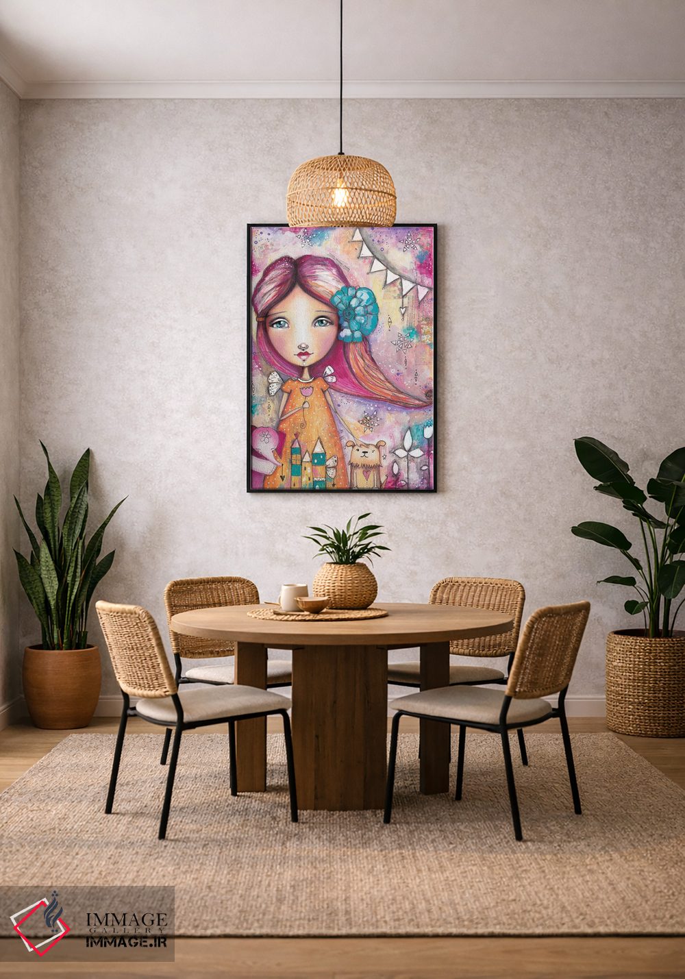 تابلو دکوراتیو اینجا برای تو هستم اثر تامارا لاپورت - D5B