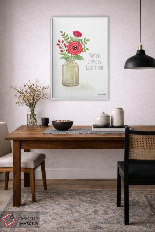 تابلو دکوراتیو شکوفه های قرمز اثر آنی لاپوینت - D4W