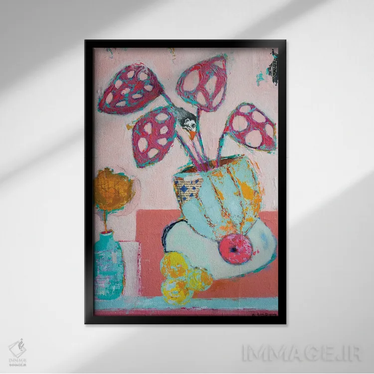 تابلو انتزاعی موناستریا اثر آندریا لوپز - نمای قابدار مشکی