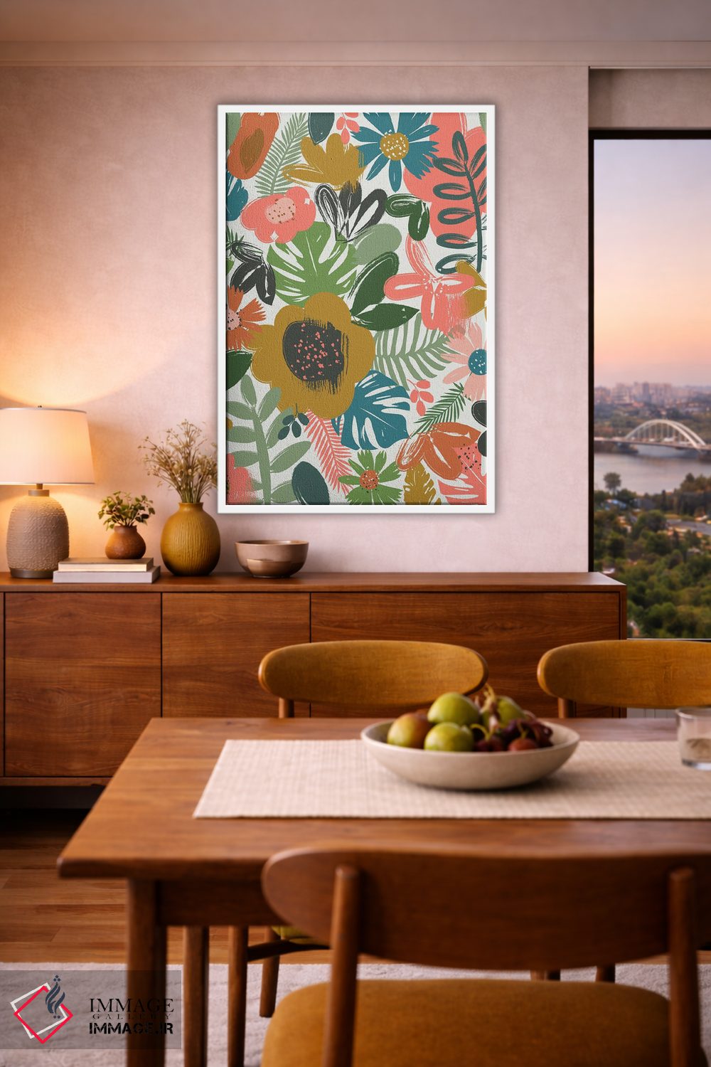 تابلو انتزاعی شکوفه های جنگلی اثر لیزا پری - D6W