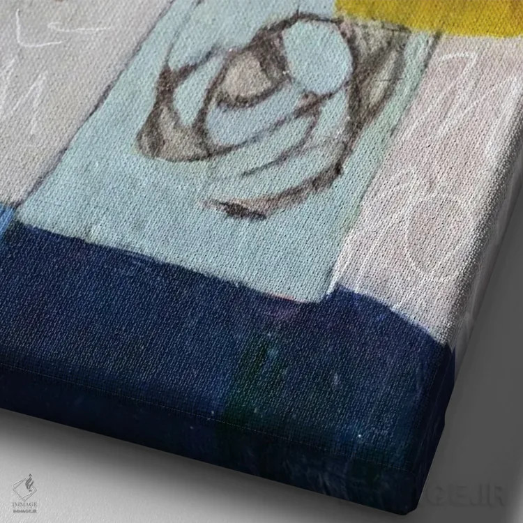 تابلو انتزاعی میز اثر آندریا لوپز - نمای نزدیک بافت بوم
