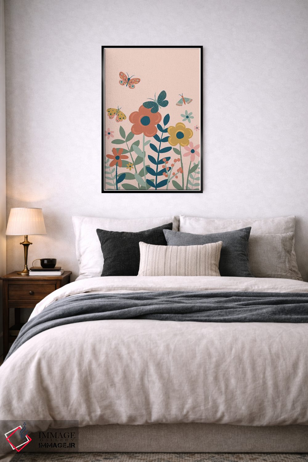تابلو دکوراتیو باغ پروانه ها اثر لیزا پری - D6B