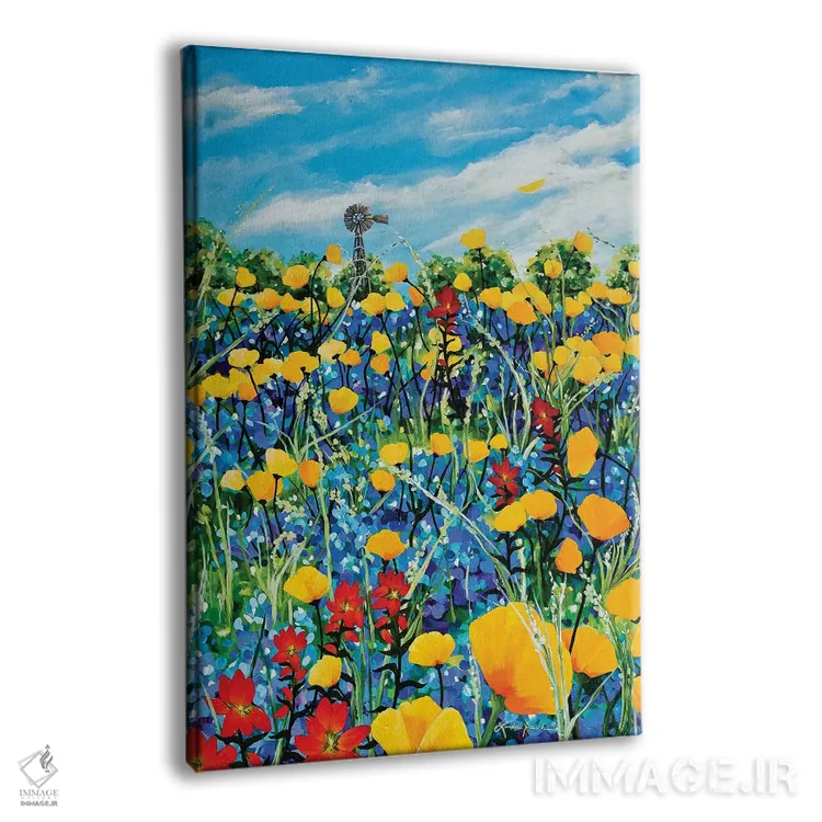 تابلو دکوراتیو منطقه تپه ای اثر لیندا راوچ - نمای پرسپکتیو محصول