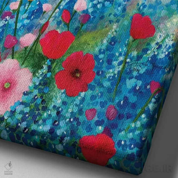 تابلو انتزاعی برای لی لی اثر لیندا راوچ - نمای نزدیک بافت بوم