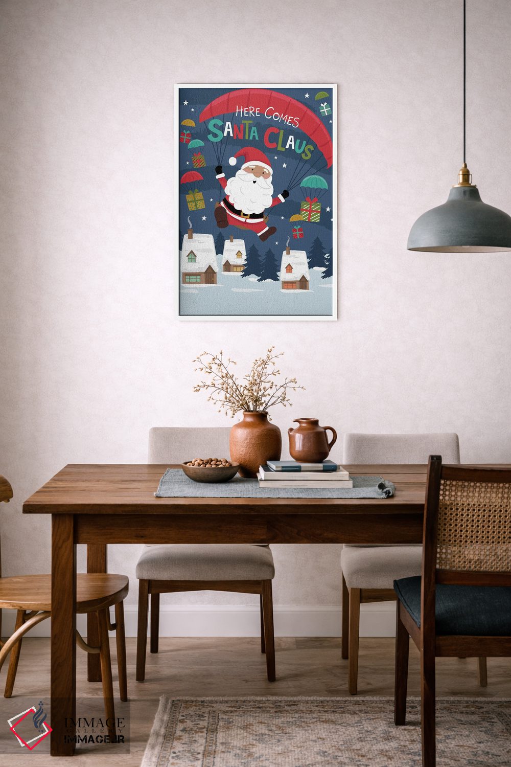 تابلو دکوراتیو بابا نوئل آمد اثر لیزا پری - D4W