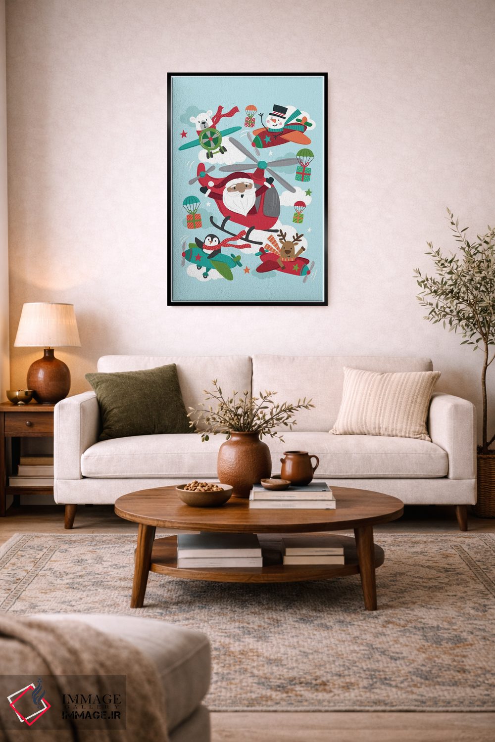 تابلو دکوراتیو شادی کریسمس اثر لیزا پری - D3B