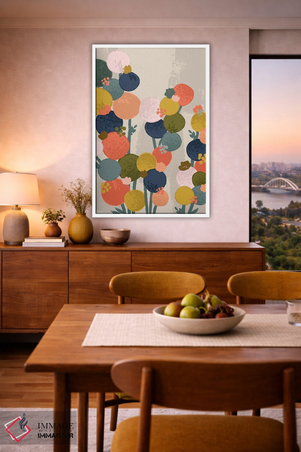 تابلو انتزاعی جریان طبیعی اثر لیزا پری - D5W