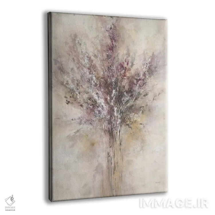 تابلو انتزاعی یاس بنفش اثر لیا ری - نمای پرسپکتیو محصول