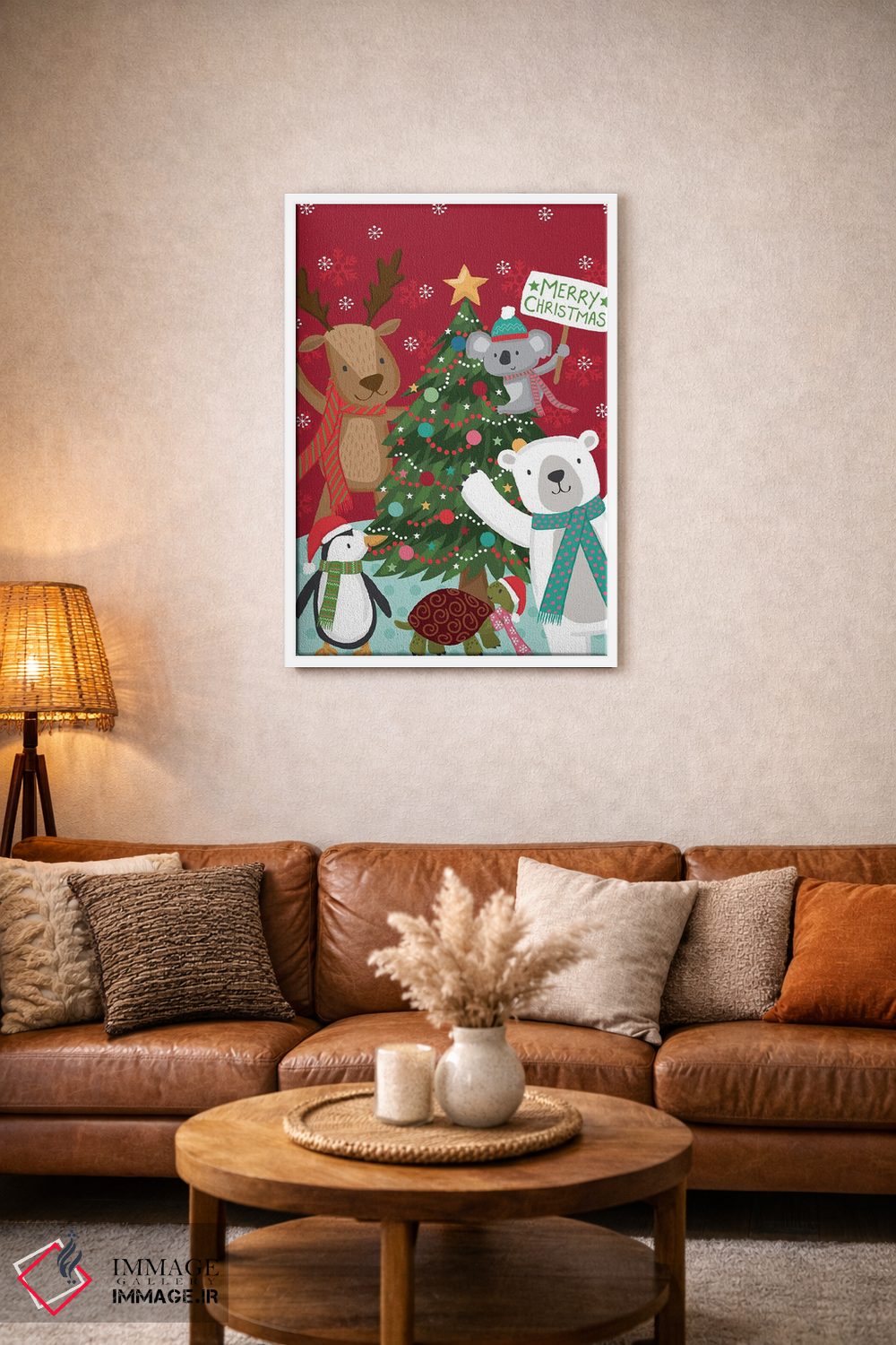 تابلو دکوراتیو کریسمس مبارک اثر لیزا پری - D3W
