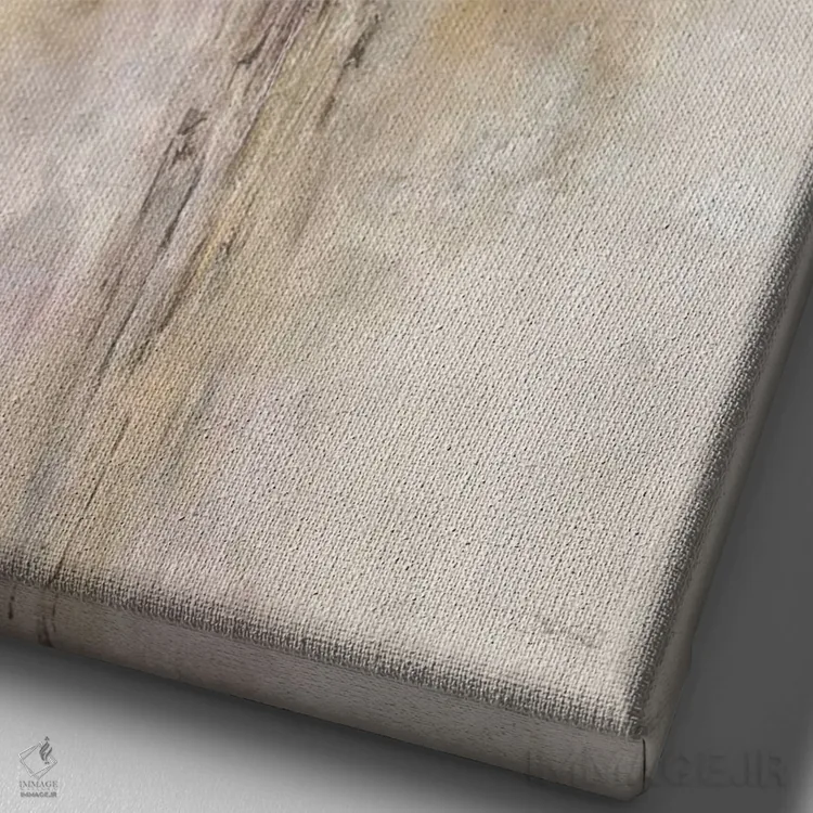 تابلو انتزاعی یاس بنفش اثر لیا ری - نمای نزدیک بافت بوم