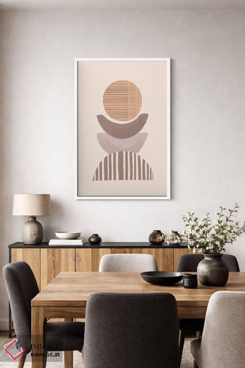 تابلو مینیمال انتزاعی به سبک بوهو اثر لیزا پری - D3W