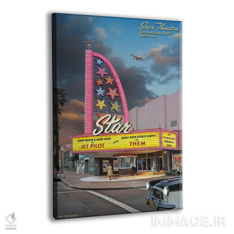 تابلو دکوراتیو سینمای استار اثر لری گروسمن - نمای پرسپکتیو محصول