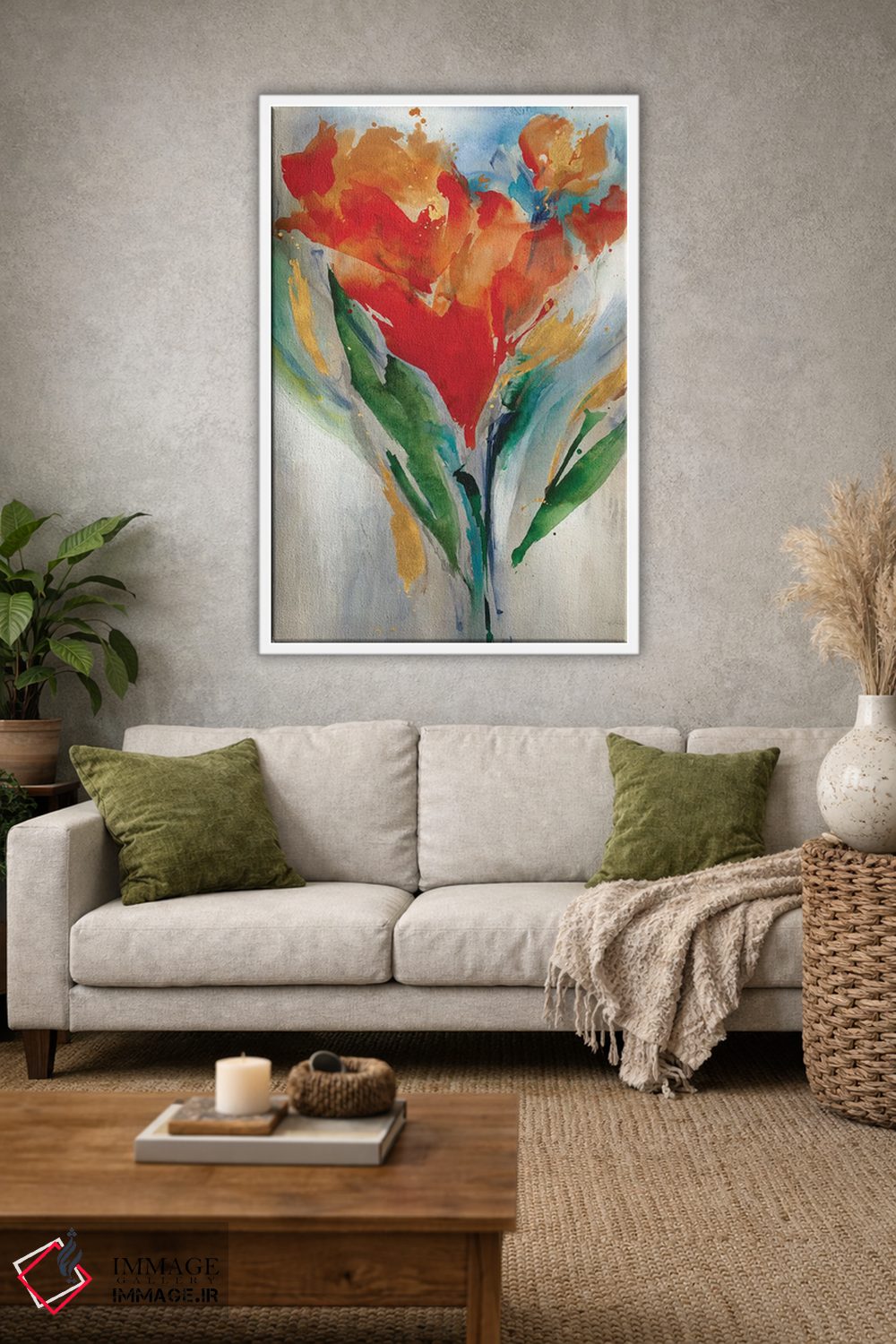 تابلو دکوراتیو دسته گل گل های وحشی اثر لیا ری - D1W