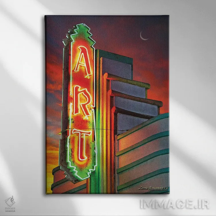 تابلوی هنری اثر لری گروسمن - نمای روبهرو روی دیوار