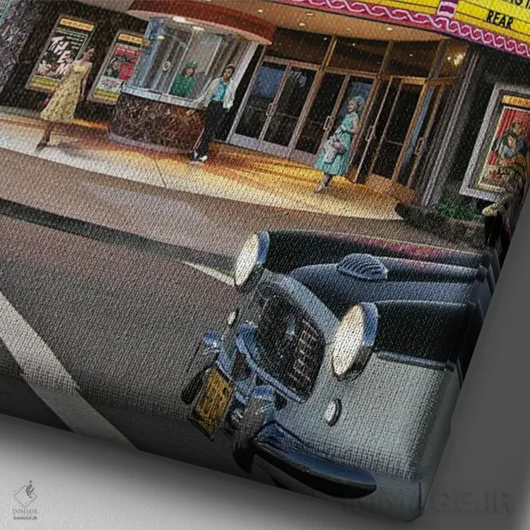 تابلو دکوراتیو سینمای استار اثر لری گروسمن - نمای نزدیک بافت بوم