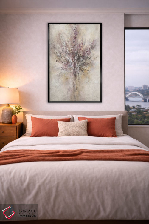 تابلو انتزاعی یاس بنفش اثر لیا ری - D4B