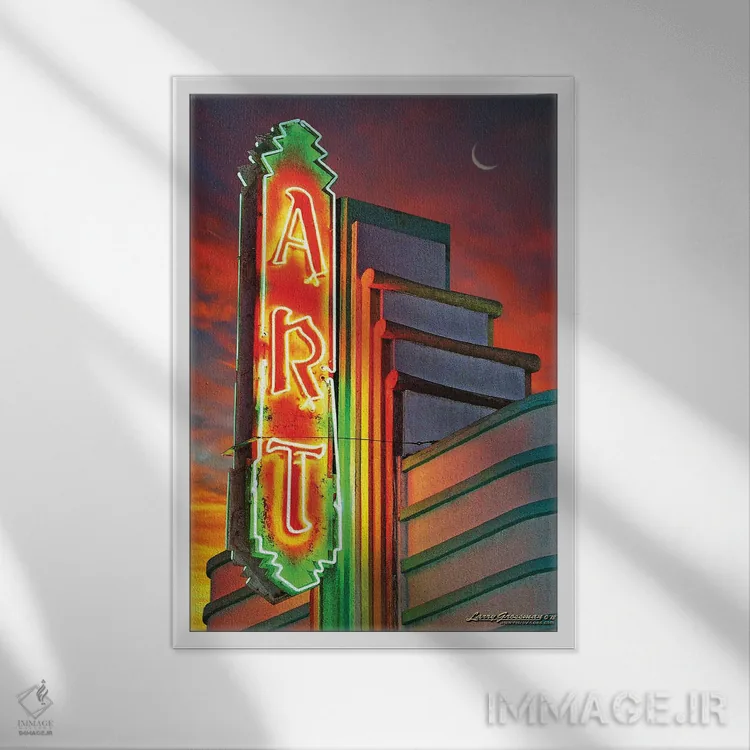 تابلوی هنری اثر لری گروسمن - نمای قابدار سفید