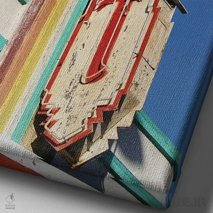 تابلو دکوراتیو روز تابلوی هنری اثر لری گروسمن - نمای نزدیک بافت بوم