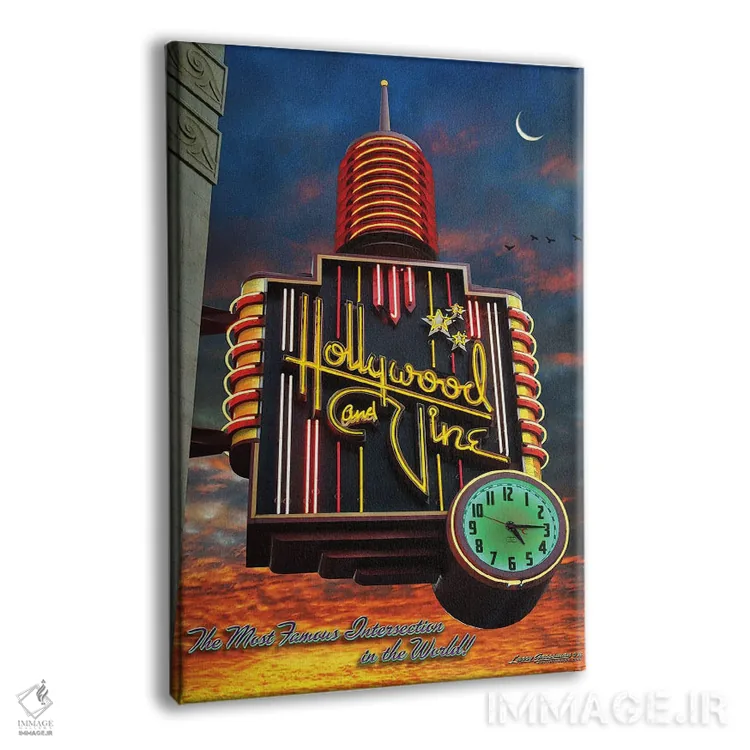 تابلو دکوراتیو هالیوود و واین اثر لری گروسمن - نمای پرسپکتیو محصول