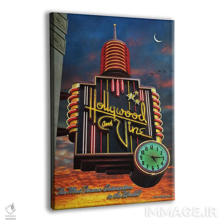 تابلو دکوراتیو هالیوود و واین اثر لری گروسمن - نمای پرسپکتیو محصول