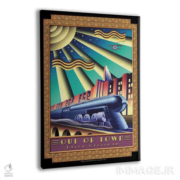 تابلو دکوراتیو خارج از شهر اثر لری گروسمن - نمای پرسپکتیو محصول