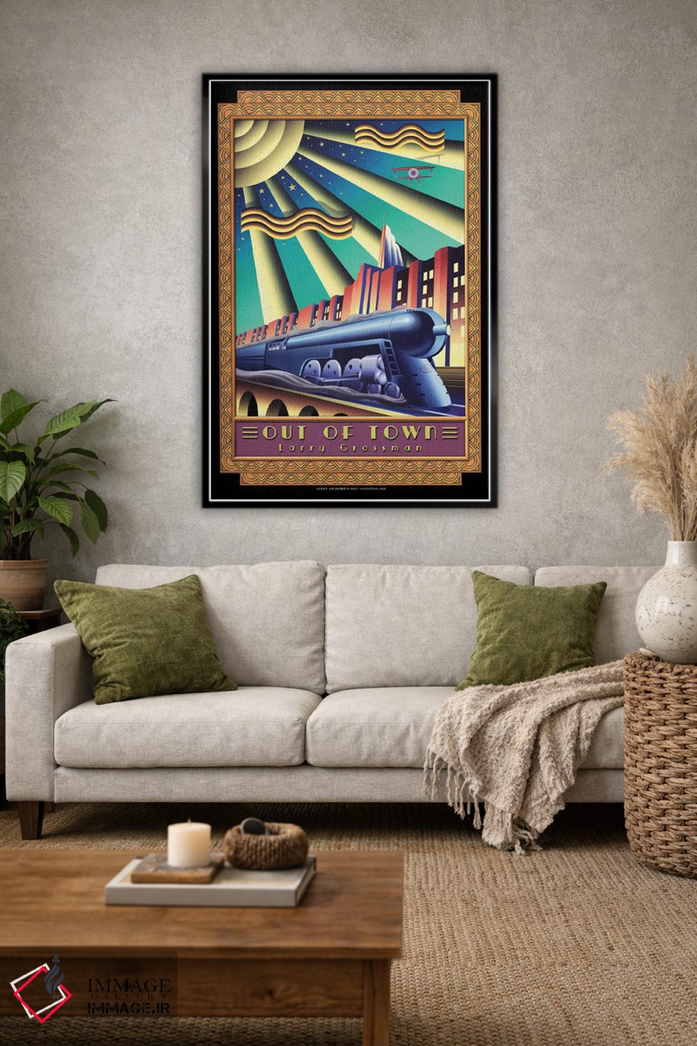 تابلو دکوراتیو خارج از شهر اثر لری گروسمن - D1B