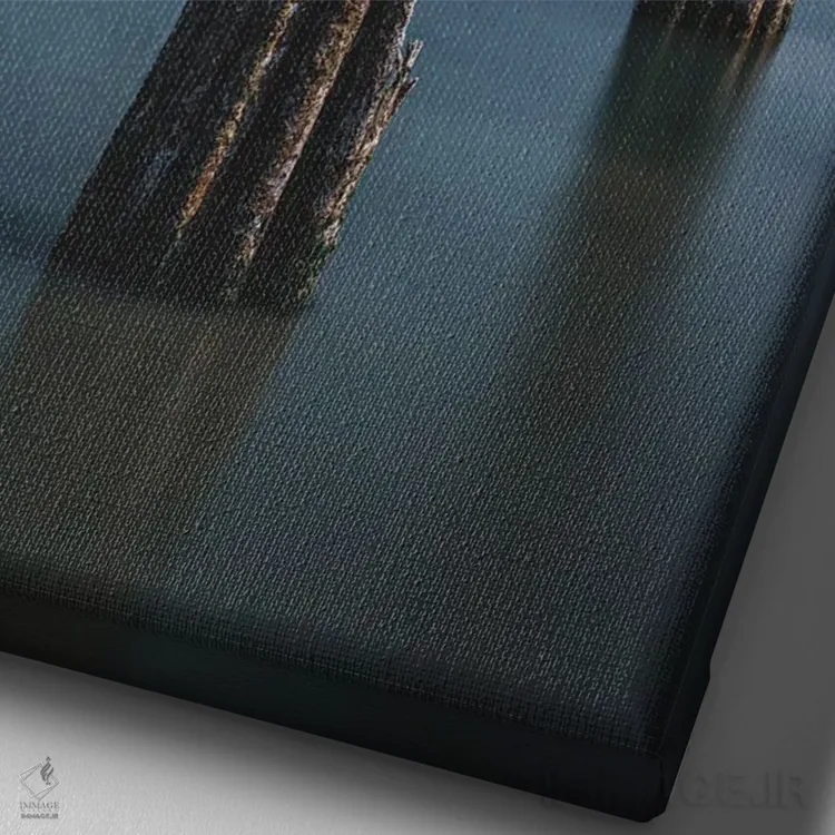 تابلو دکوراتیو دو نفر بر فراز پاجت اثر لوئیس راث - نمای نزدیک بافت بوم