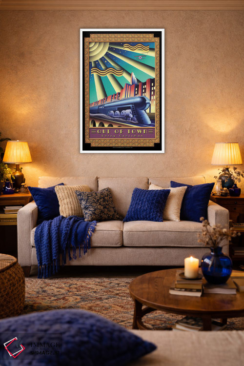 تابلو دکوراتیو خارج از شهر اثر لری گروسمن - D3W