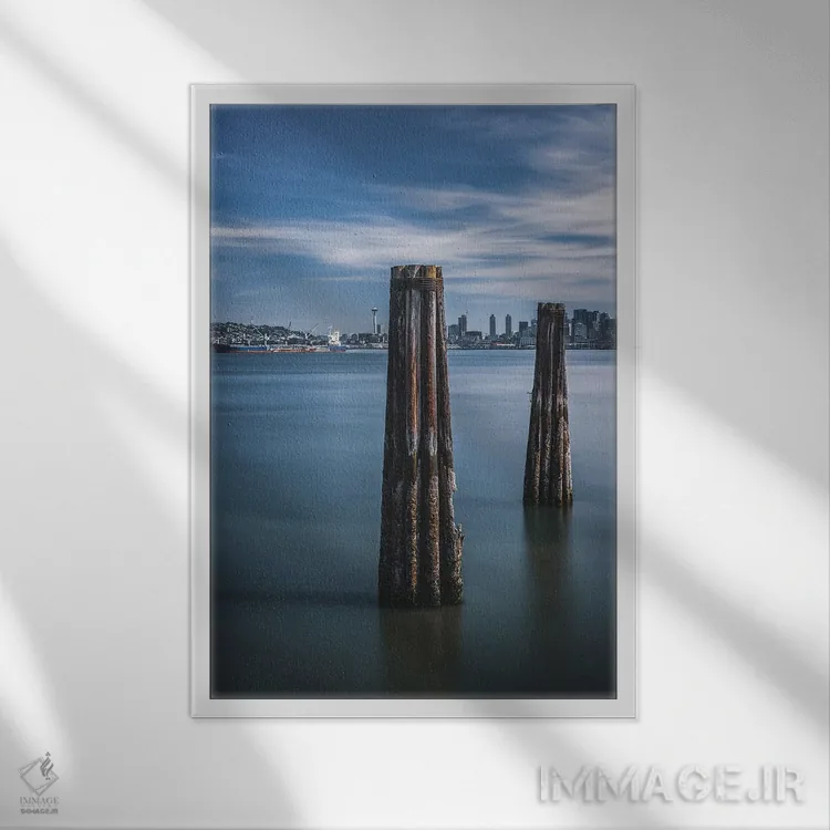 تابلو دکوراتیو دو نفر بر فراز پاجت اثر لوئیس راث - نمای قابدار سفید