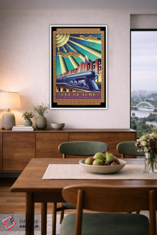 تابلو دکوراتیو خارج از شهر اثر لری گروسمن - D6W