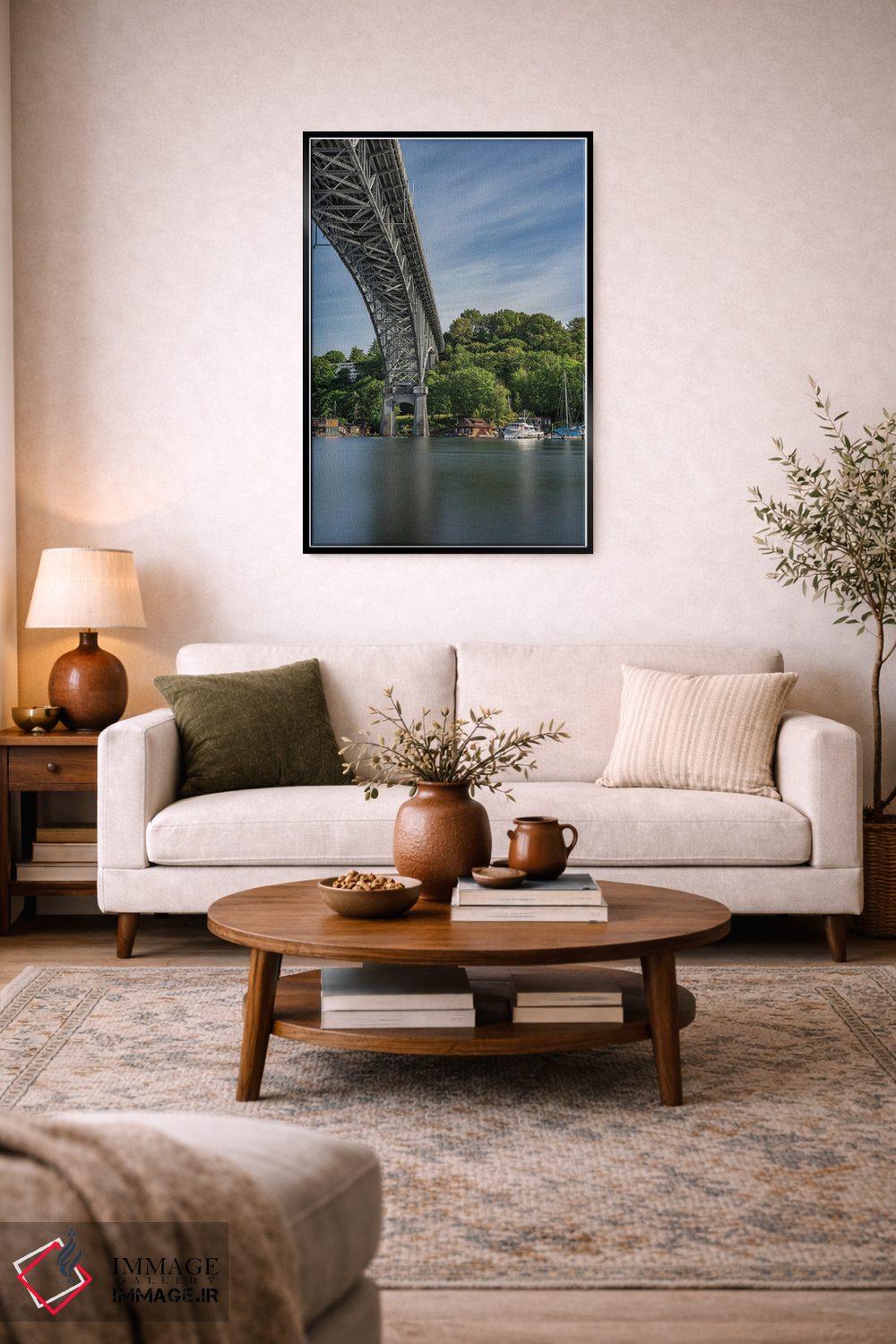 تابلو دکوراتیو پل بر فراز آب اثر لوئیس راث - D6B