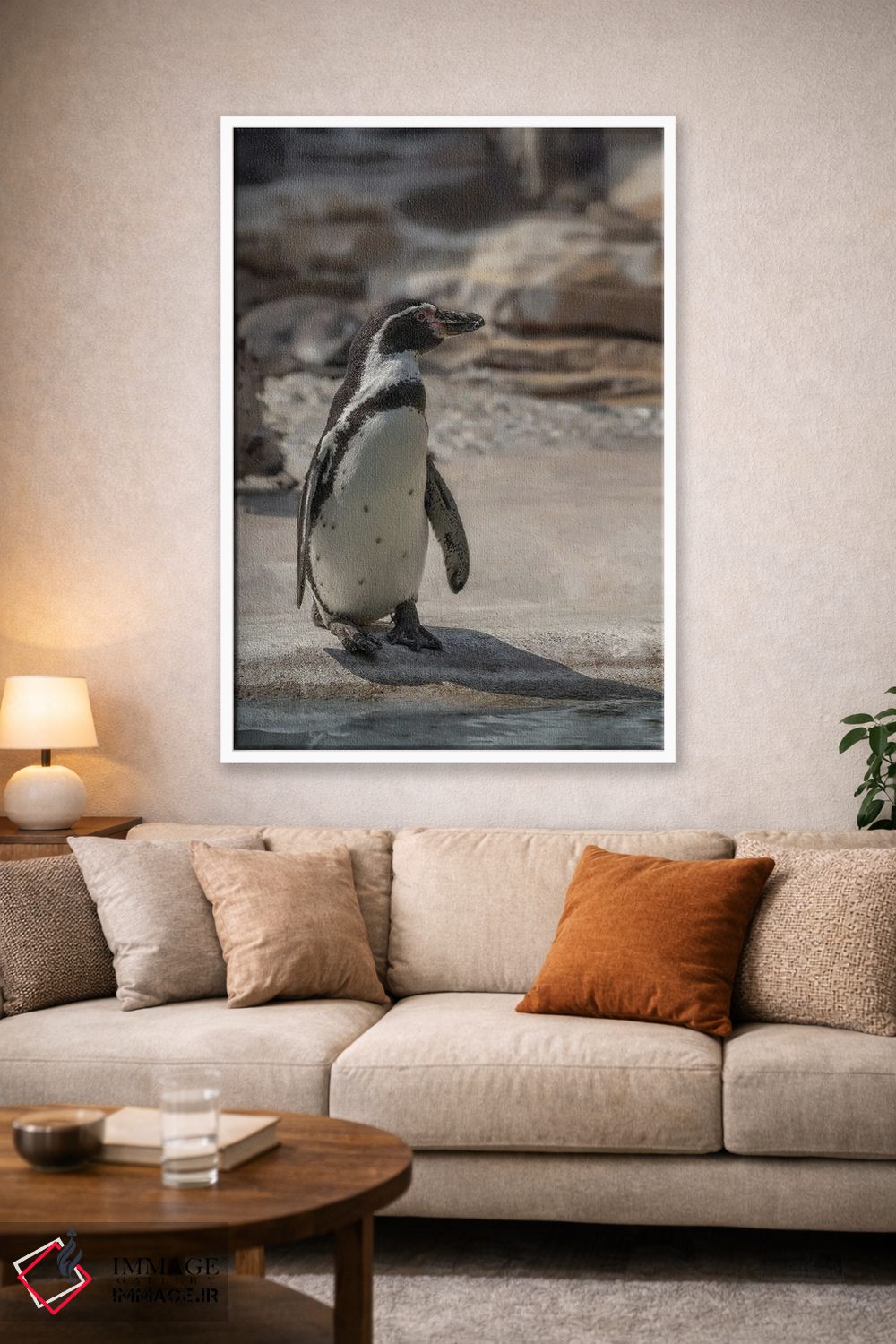 تابلو دکوراتیو پنگوئن تنها اثر لوئیس راث - D1W