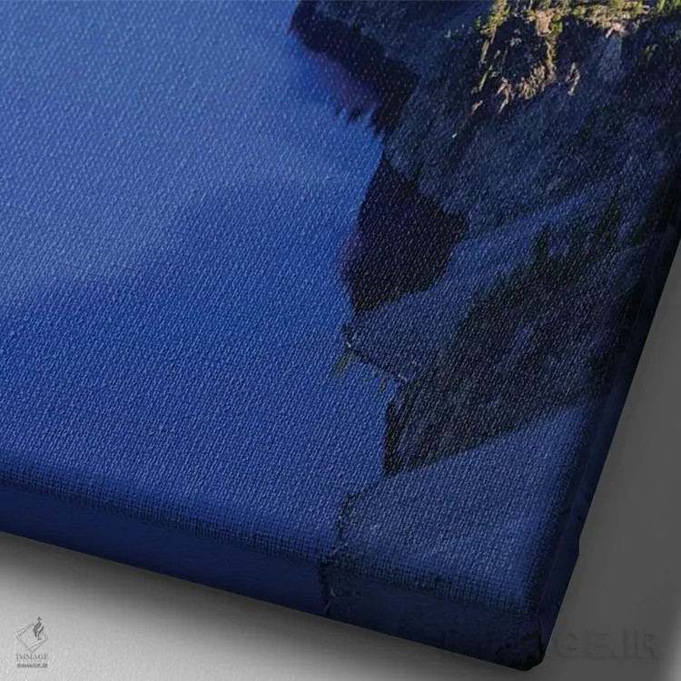 تابلو دکوراتیو لایه های دریاچه کرا تر اثر لوئیس راث - نمای نزدیک بافت بوم